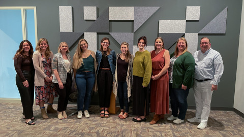 Designers together for Designer Enrichment Series group photo to support A&D community